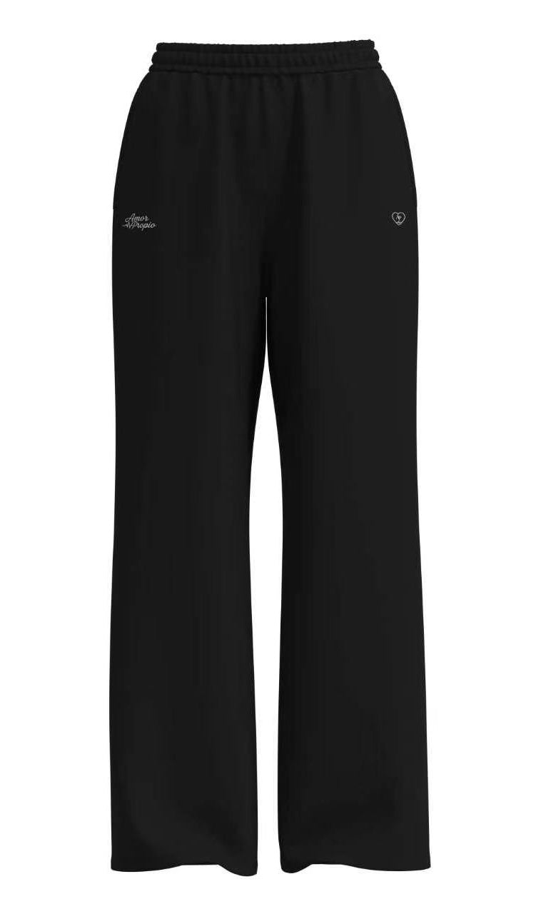 Black Straight Joggers