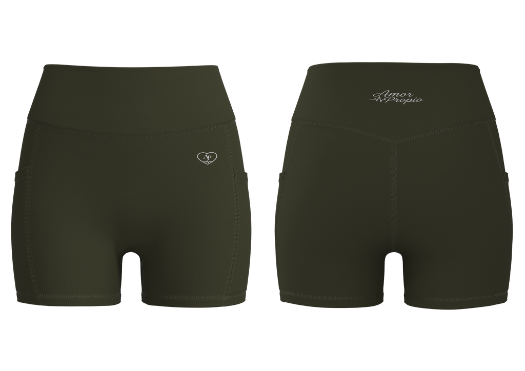 Yoga Shorts Dark Olive