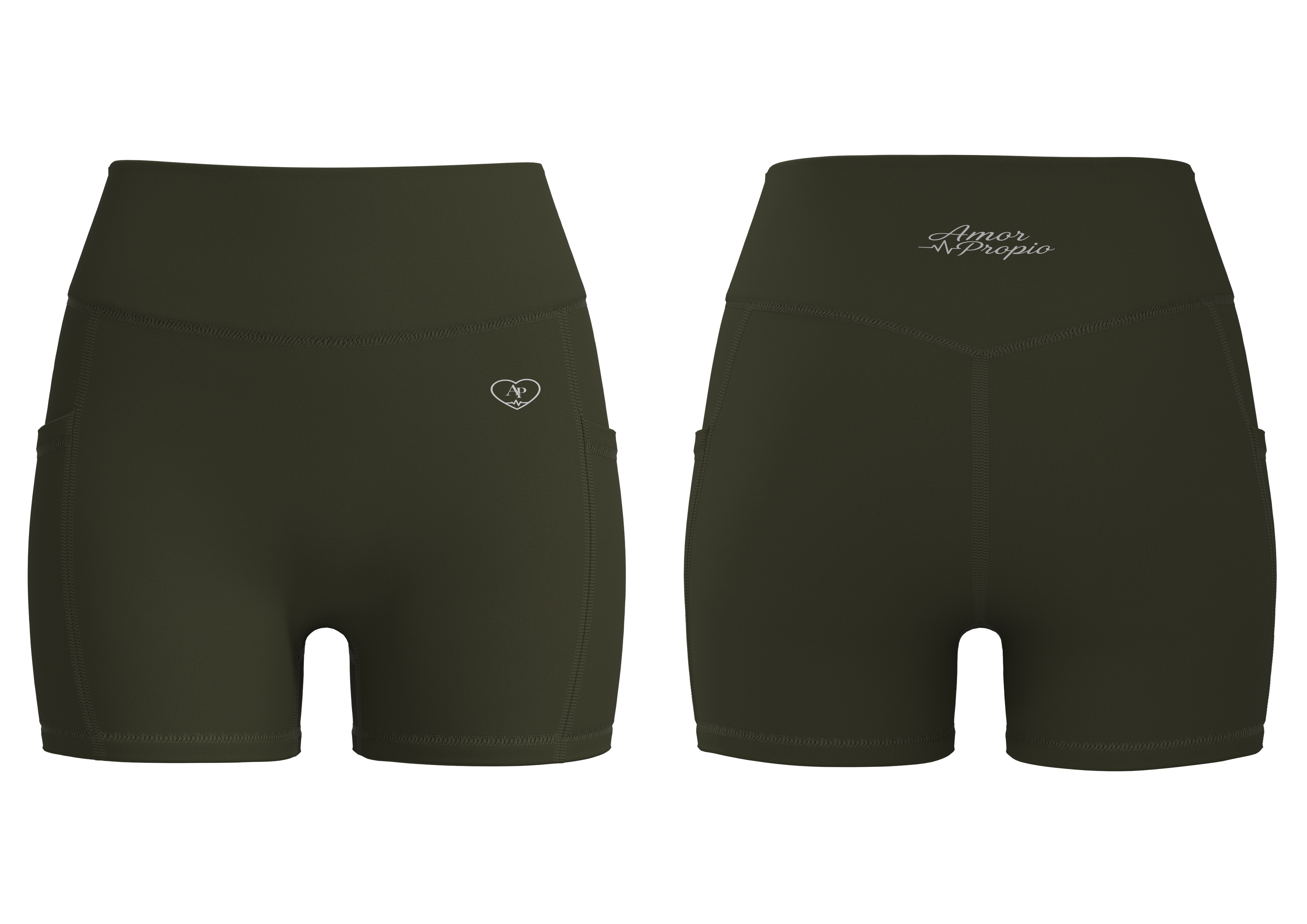 Yoga Shorts Dark Olive